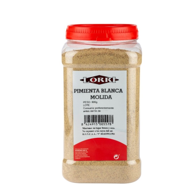 BOTE Hostelería  PIMIENTA BLANCA MOLIDA 800g Lorri